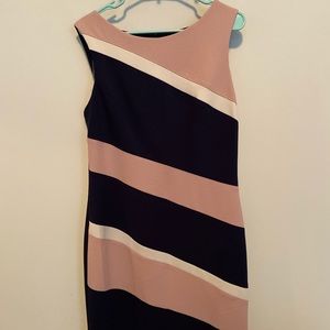 Blush pink business professional dress